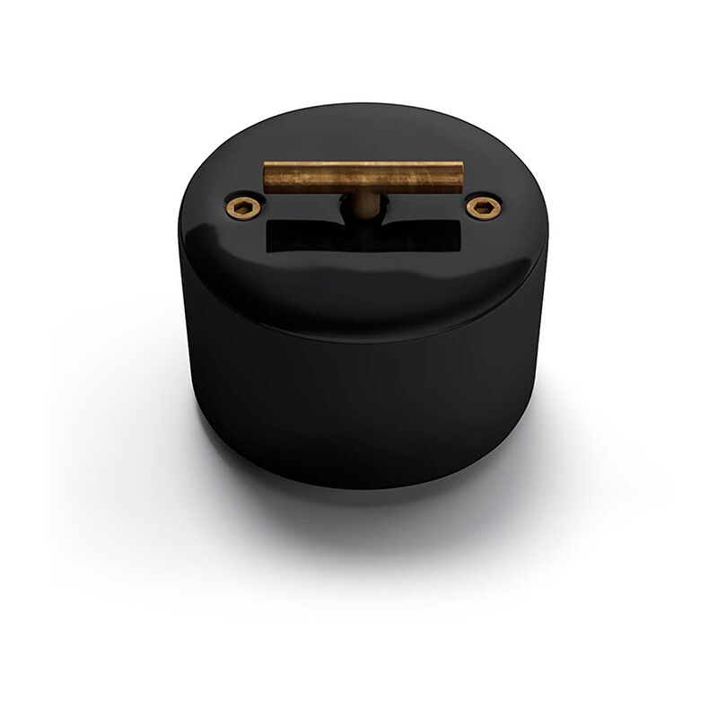 Fontini - Va-et-vient metal laiton vielli porcelaine noire do