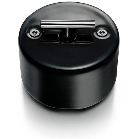 Va-et-vient metal nickel noire porcelaine noire DO - FONTINI