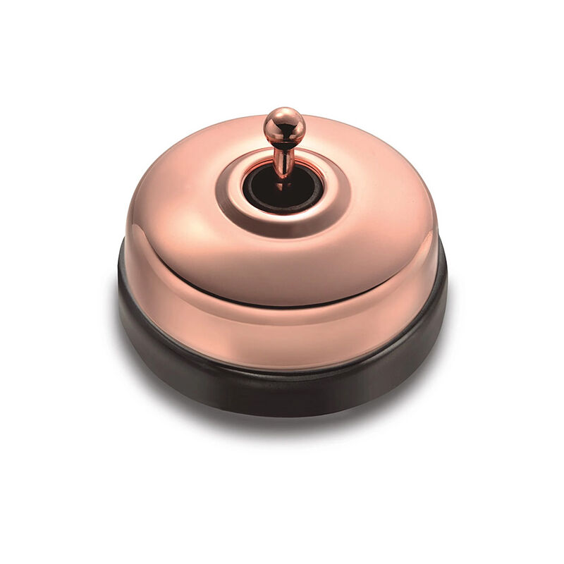 Va et vient Porcelaine noire Carcasse et manette cuivre brillant dimbler Fontini