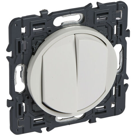 Va et vient + poussoir inverseur complet blanc (067705)