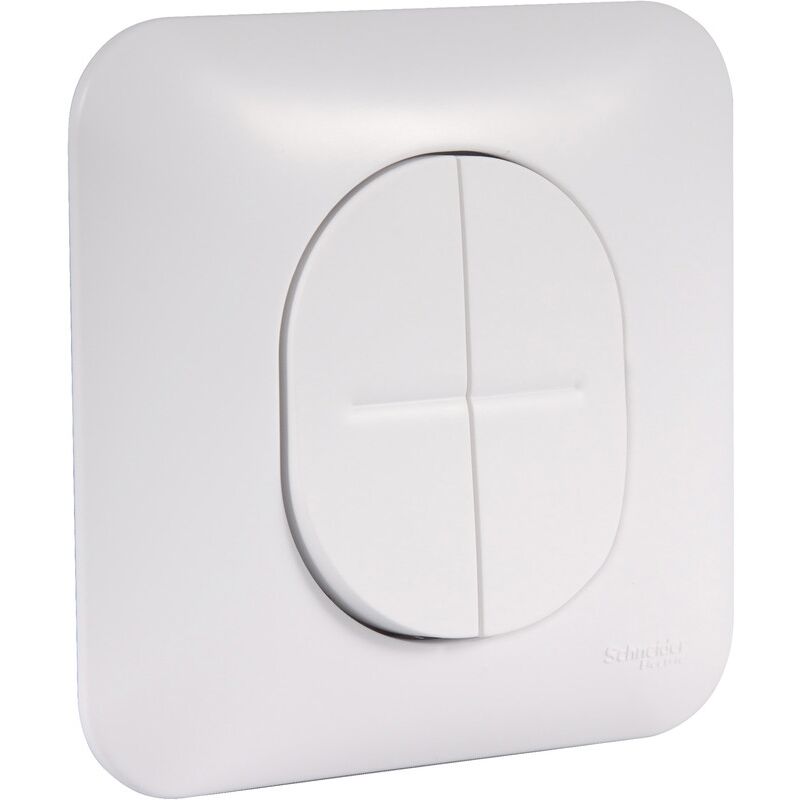 Interrupteur double va-et-vient ovalis schneider 10A blanc ral 9003 S266214