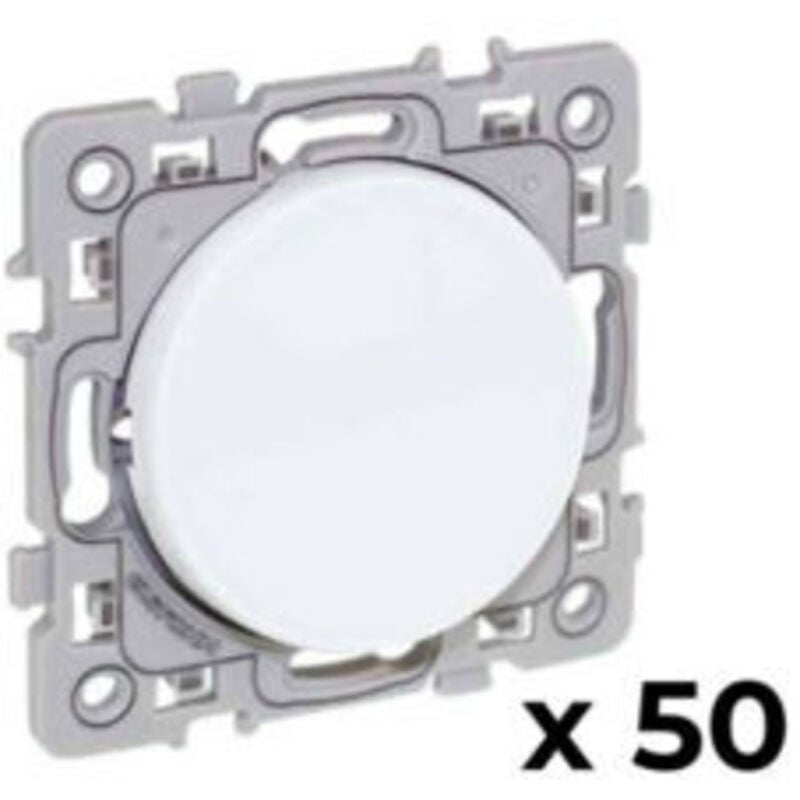 Pack de 50 interrupteurs va-et-vient 10A blanc square