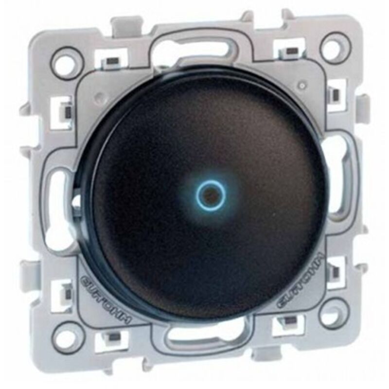 Eurohm square interrupteur va et vient lumineux/témoin anthracite - 60303