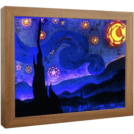 Vacances Créatif Cadeau Maison Cadre Photo Lampe Table De Chevet Atmosphère 3d Lumière Et Ombre Sculpture Sur Papier