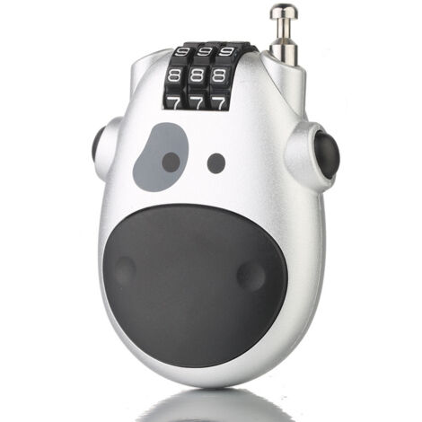 Vache Réinitialisable Combinaison de Verrouillage, 3 Chiffres Verrou de cble pour Valise, Dossiers Suspendus, Valise, Valise Baggage Verrouille, à l'école Gym Locker
