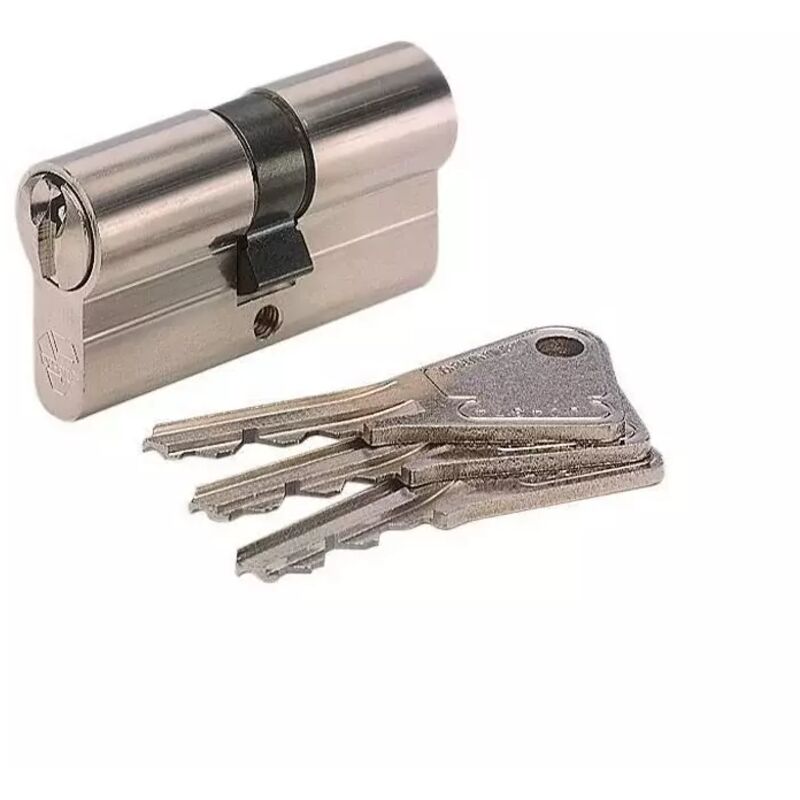 7101 Cylindre profil européen V5 5 goupilles 7001 Nickelé 30x30mm - Vachette