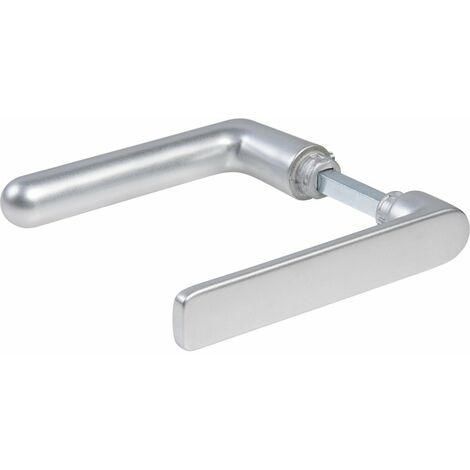 Vachette – Béquille de porte double saillie réduite argent – Aluminium durable – Carré 7 mm – Pour portes intérieures – Gamme Golf