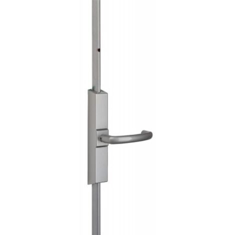 Vachette – Crémone pompier type ST 742 CFPF pour porte coupe-feu – Poignée rotative avec indexage 90° – Capot zamak époxy gris