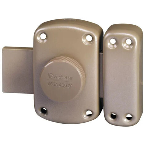 Vachette – Verrou à bouton bronze 45mm – 3 clés crantées – Sécurité renforcée avec 5 goupilles – Pour portes jusqu'à 42mm d'épaisseur