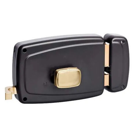 Vachette – Serrure à cylindre tirage droite anticorrosion – Longueur 45mm – Diamètre 25mm – Inclus 3 clés et rosace – Pour garages