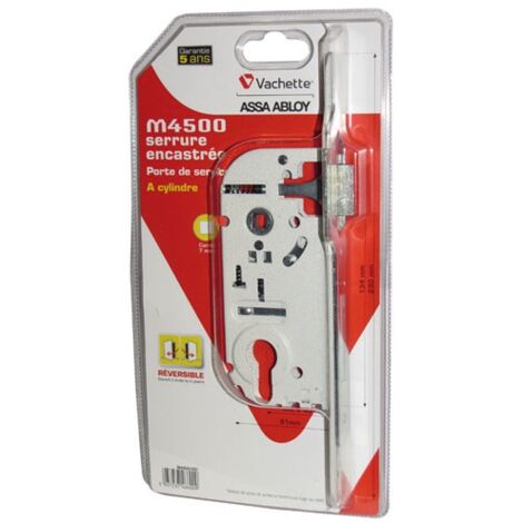 VACHETTE - Serrure à encastrer de sûreté - sans cylindre - réversible - axe 40 mm