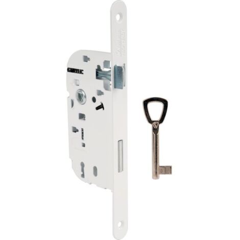 Vachette – Serrure à larder droite à fouillot – Clé L – Axe 50 mm – 1 point de fermeture – Acier pour portes de chambre – Série D10