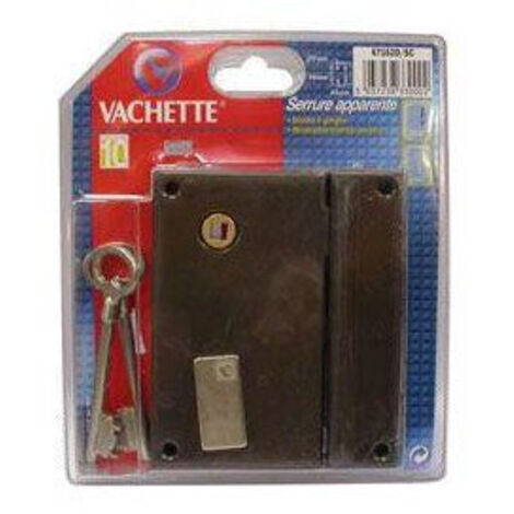 Vachette Serrure de Sûreté Verticale marron 45 mm