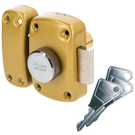Vachette – Verrou à bouton 30 mm – Cylindre diamètre 23 mm – 5 goupilles – 3 clés fournies – Sécurisé contre les effractions