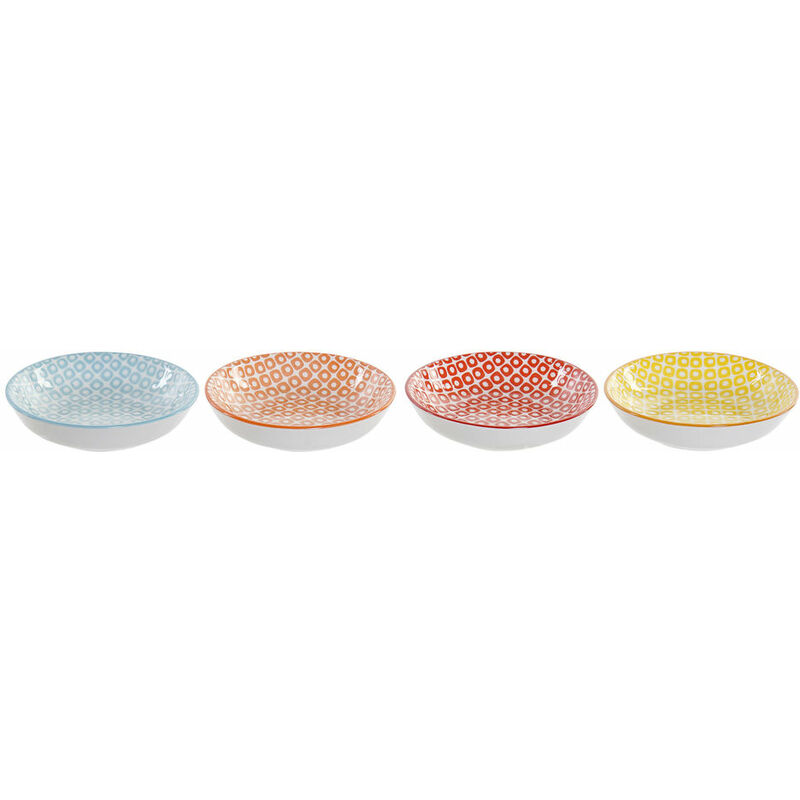 

Vaciabolsillos DKD Home Decor Porcelana (9.5 x 9.5 x 2 cm) (4 pcs)