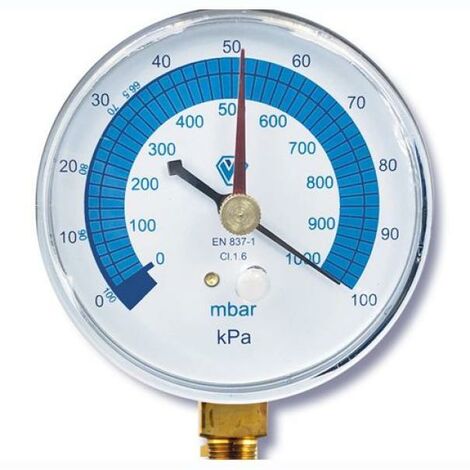 Vacuometro con attacco radiale 1/8 pf80 vr1 wigam 07041003