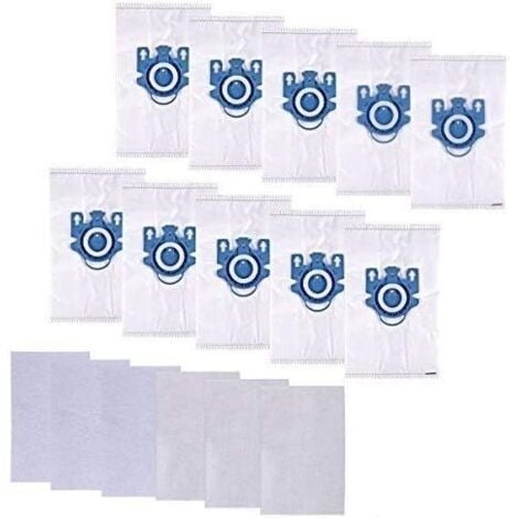 WOIYIC Vacuum Cleaner Bags for Miele GN, Vacuum Cleaner Bags Miele Complete C3, Complete C2 and Classic C1, Hyclean 3D Efficiency Miele (10 Bags + 6 Files)