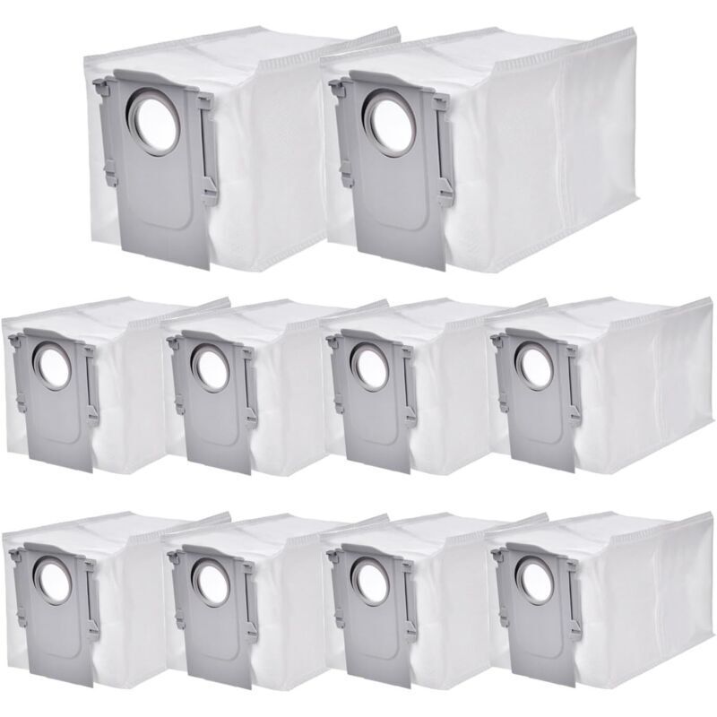 Vacuum cleaner bags for Roborock, 10-pack of vacuum cleaner bags for Roborock Q Revo. Accessories, robot vacuum cleaner bags, dust bags, large