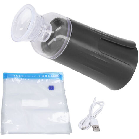 Vacuum Sealer Mini Portable Home Kitchen Handheld USB Electric Food Vacuum Sealer with 5 Sous Vide Bags Black