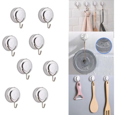 Shower Suction Cup Hooks Bathroom Towel Suction Holder Metal Coat Hook Heavy  Duty Organizer for Kitchen/Bathroom/Restroom 304 Stainless Steel, Brushed  Finish (2 Pack)