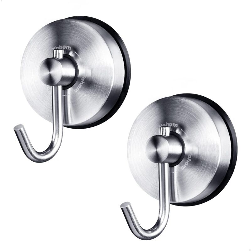 Tinor - Vacuum Suction Cup Towel Hooks Bathroom Sucker Shower Hook Tea Towel Holder Kitchen Heavy Duty Suction Wreath Utility Hanger for Robe Loofah