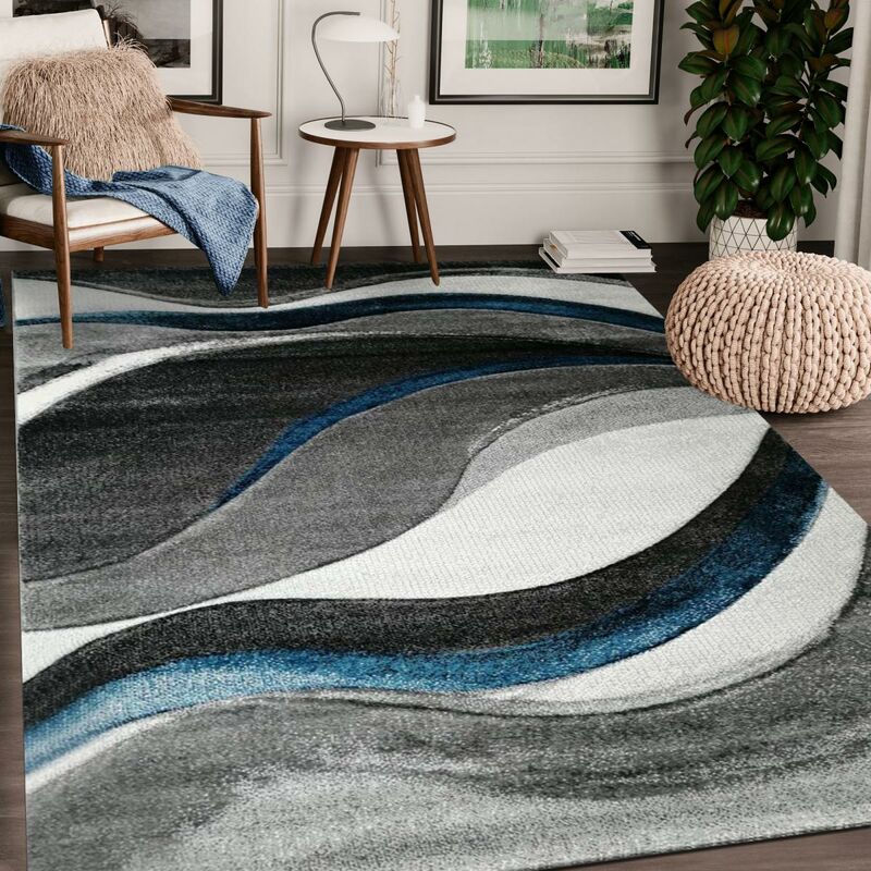 

Alfombra de Vadala moderna en polipropileno rojo. - Bleu
