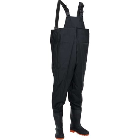 Vadeador de pecho con botas negro talla 39