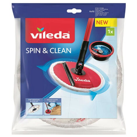 Vileda - Vadrouille plate microfibre avec manche Vileda Chenille 3D -  Aspirateur et balais - Rue du Commerce
