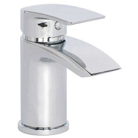 NES HOME Vago Modern Design Cloakroom Basin Waterfall Mono Mixer Tap & Waste
