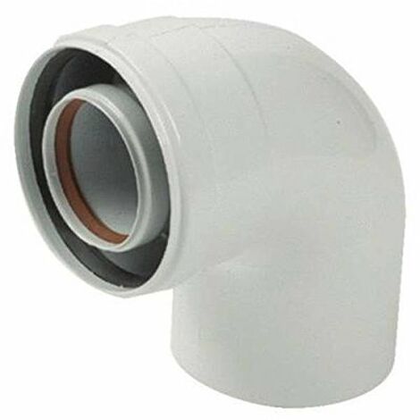 Vaillant 0020201157 Curva 90' 60/100 Mm con Ispezione, Bianco