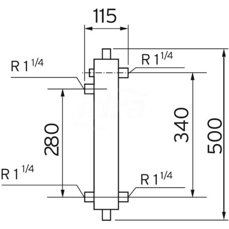 Vaillant 306720 Collettore di bilanciamento WH 40 con isolamento, sonda di temperatura, disaeratore e rubinetto di scarico | Prezzi e offerte su Tavolla.com