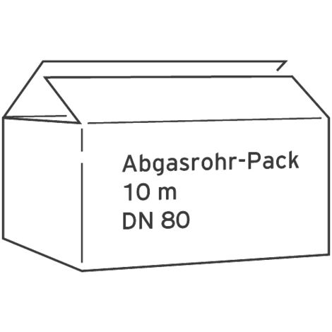 Vaillant Abgasleitung Pack (10m) DN 80 PP für Brennwerttechnik