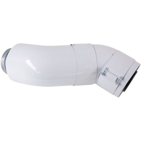 Vaillant arc de 45 degrés 60/100 mm 303809 d&39aluminium concentriques, 2 pièces