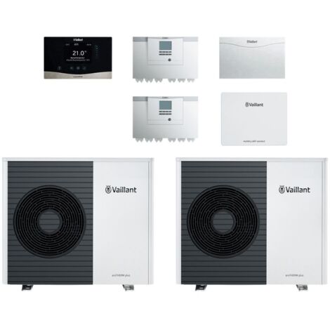 Vaillant aroTHERM plus Wärmepumpen-Paket 4.3504 2er Kaskade VWL 75/6 A S2, 4,6kW bei A7/W35, R290