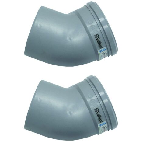 Vaillant Bogen 45 Grad für starre Abgasleitung DN 130, PP, 2 Stück