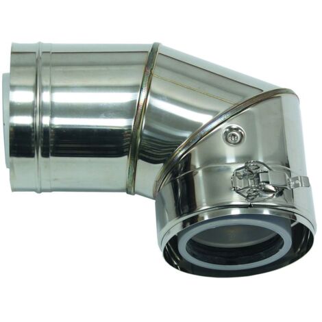 Vaillant Bogen 87 Grad, 80/125mm für Fassadenverlegung konzentrisch PP/Edelstahl