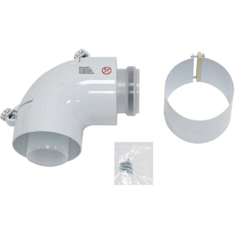 Vaillant Bogen 87 Grad Brennwert konzentrisch, PP, 60/100mm, mit Reinigungsdeckel