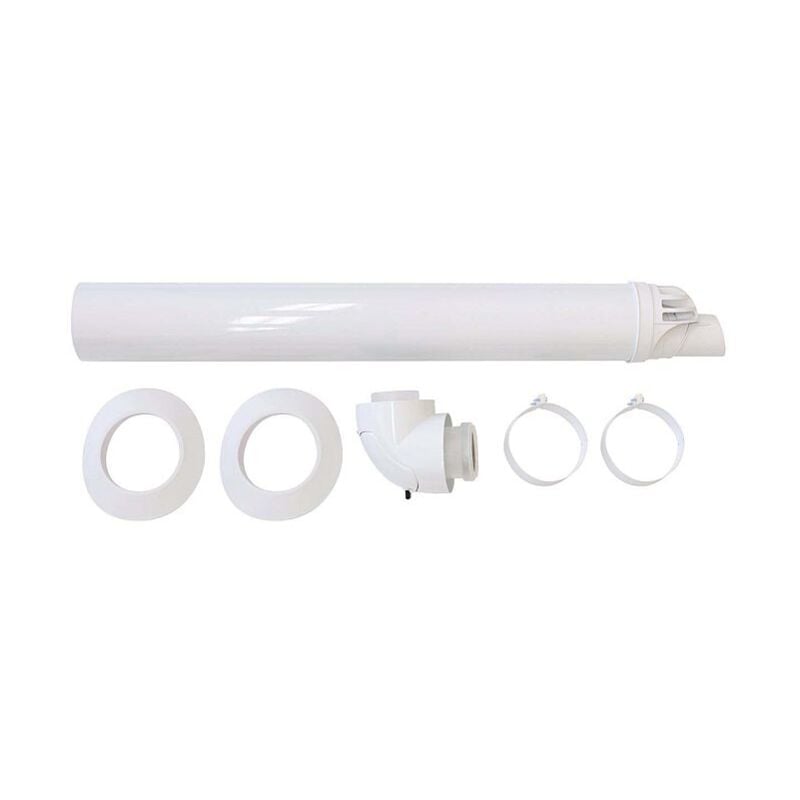 Conduit toit-mur 0020219516 ø 60/100 mm, horizontal, avec feuille de nettoyage, pp - Vaillant