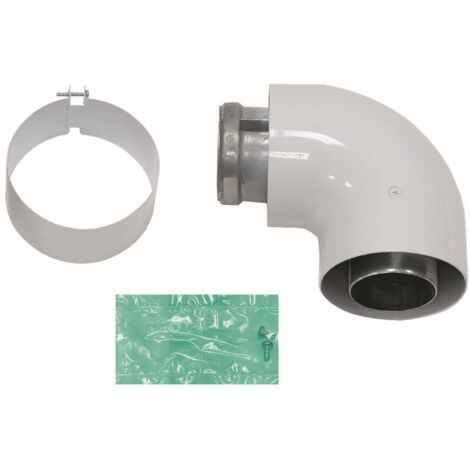 Vaillant coude à 90 degrés 60/100 mm 303 808 concentriquement, l&39 aluminium