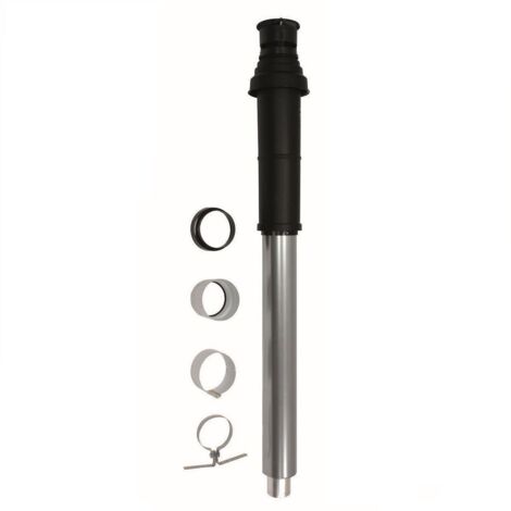 Vaillant Dachdurchführung senkrecht, Schwarz, turboTEC Luft-/Abgasführung 60/100mm