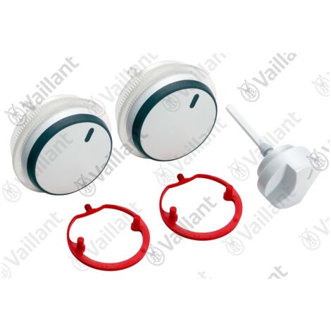 Vaillant Knopf exclusiv für VC 104/4-7 und weitere Modelle, Weiß, Set à 3 Stück