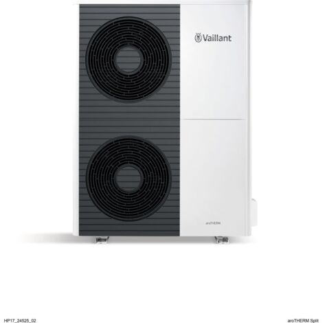 Vaillant Luft-Wasser-Wärmepumpe aroTHERM Split Außengerät VWL 125/5 AS S2, 10,25kW bei A7/W35, R410A, 400V