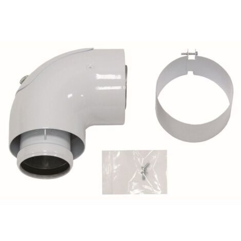 Vaillant Revisionsbogen 90 Grad turboTEC konzentrisch, Alu, 60/100mm, mit Reinigungsdeckel