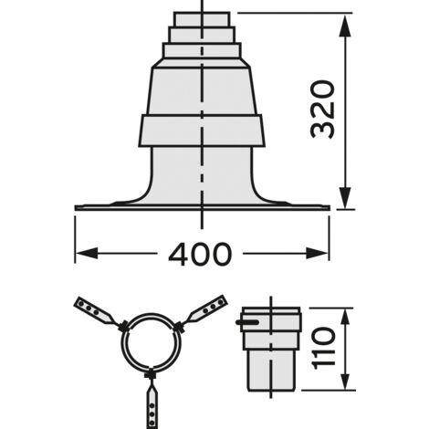 Vaillant Set 1 Grundelemente Brennwert für flexible Abgasleitung DN 100, PP, 303516