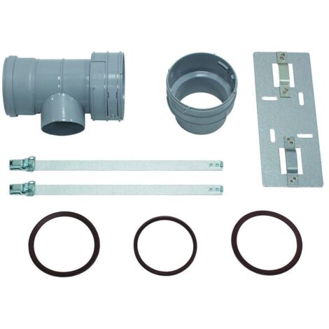 Vaillant Set 7 T-Stück DN 100 für Abgas- anschl. 80/125 f.flex. Abgasl. DN 100,PP, 0020016408