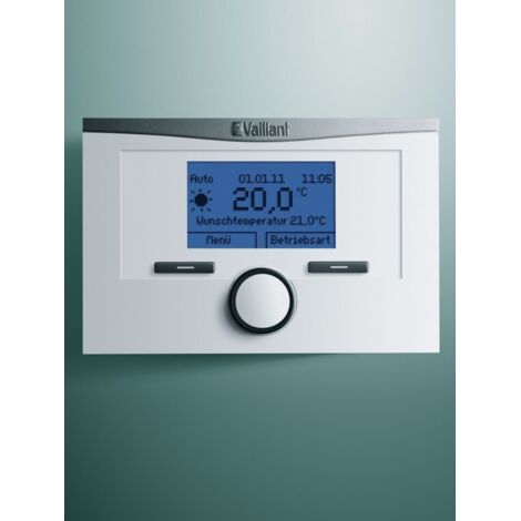 Vaillant – Thermostat numérique hebdomadaire 20124465 – Contrôle température ambiante – Programmable jusqu'à 3 périodes de chauffage par jour