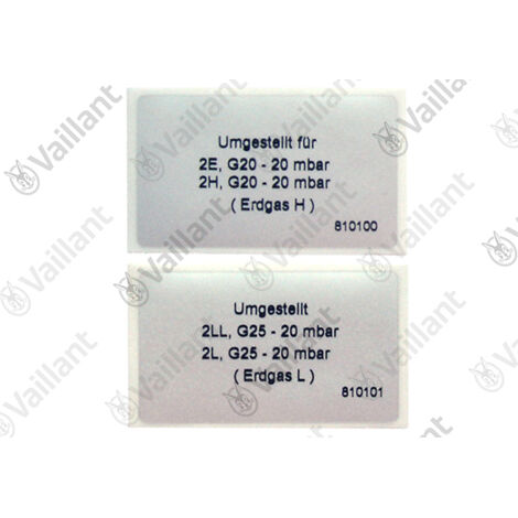 VAILLANT Umstellsatz, P - E/LL VC 126+196+246/2-C u.w. Vaillant-Nr. , 202012