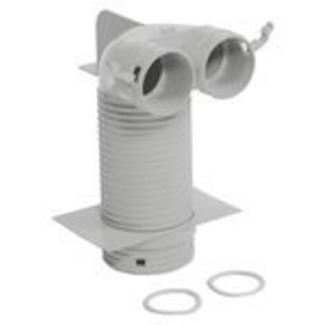 Vaillant Ventilanschluss 90 Grd. Durchm. 125 mm für zwei Luftschläuche, 0020176832
