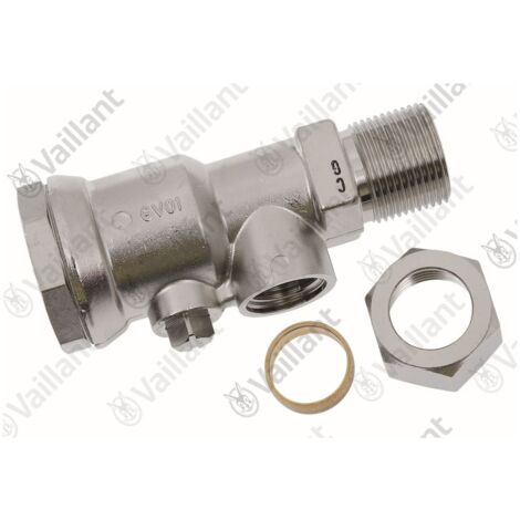 Vaillant Wartungshahn Durchgang Rp 3/4" Anschlusskonsole für VC Aufputz 306708 und weitere Modelle, 0020224252