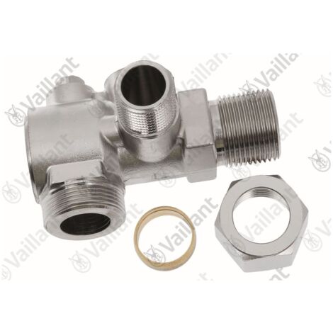 Vaillant Wartungshahn Eck Rp 3/4" Installations-Set für VC Unterputz 306703 und weitere Modelle, 0020224255